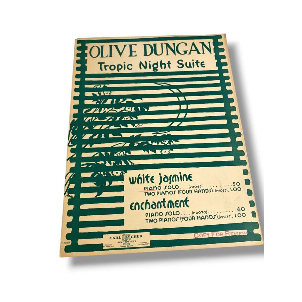 1935 Olive Dungan Tropic Night Suite Sheet Music White Jasmine Enchantment Piano